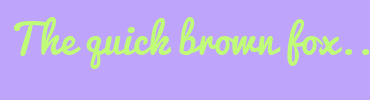 Image with Font Color C1FC79 and Background Color BFA4FC